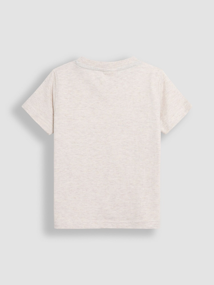 JoJo Maman Bébé Natural Little Explorer Puff Print T-Shirt - Image 2 of 6