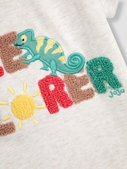 JoJo Maman Bébé Natural Little Explorer Puff Print T-Shirt - Image 3 of 6