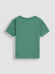 JoJo Maman Bébé Stone Dino Stamp 2-Pack Printed & Plain T-Shirts - Image 5 of 6