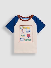 JoJo Maman Bébé Stone Bug Printed 100% Cotton T-Shirt - Image 4 of 6