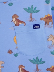 JoJo Maman Bébé Blue Printed T-Shirt - Image 3 of 3