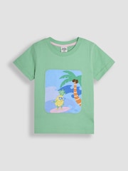 JoJo Maman Bébé Green Surfing Pineapple Printed T-Shirt - Image 1 of 3