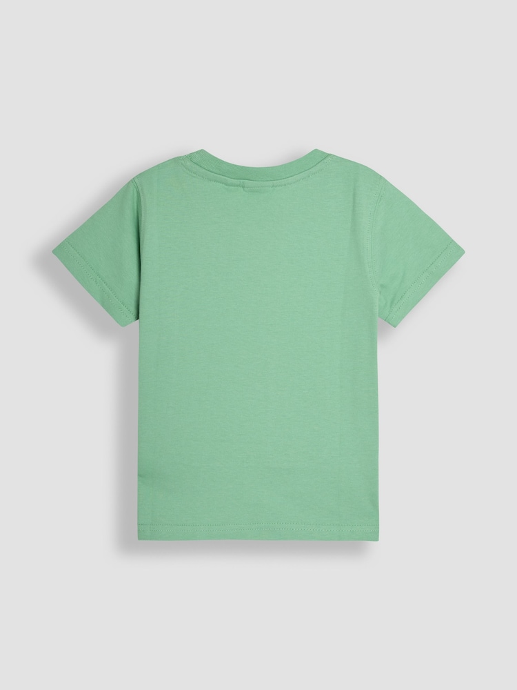 JoJo Maman Bébé Green Surfing Pineapple Printed T-Shirt - Image 2 of 3