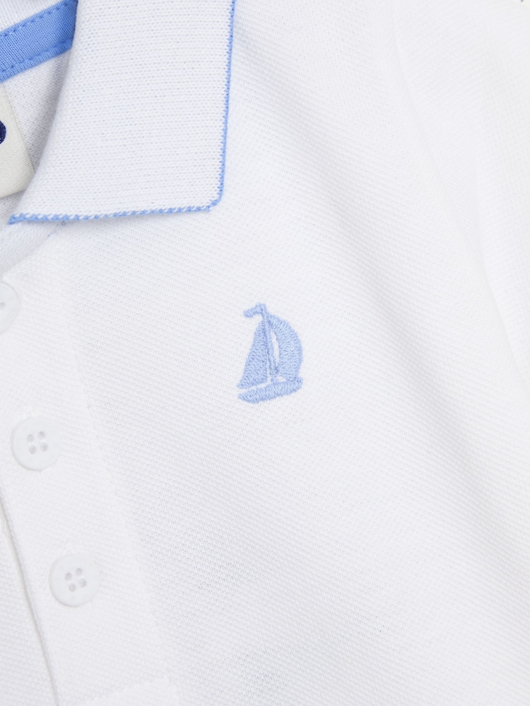 JoJo Maman Bébé White Polo Shirt - Image 3 of 3