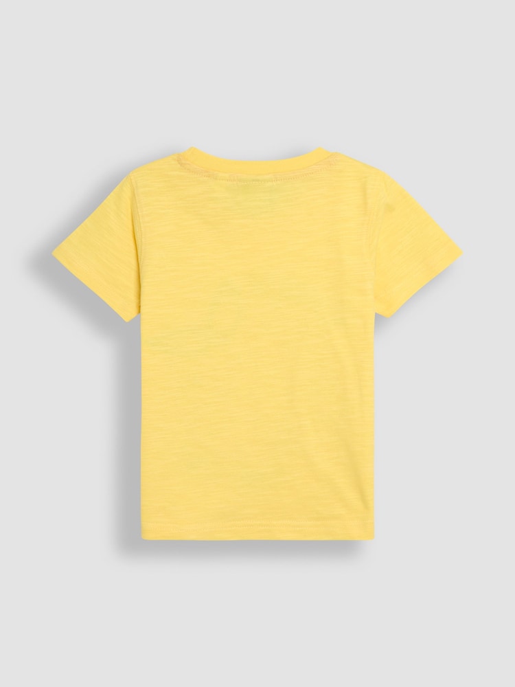 JoJo Maman Bébé Yellow Orange Fruit Printed T-Shirt - Image 2 of 3