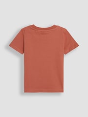 JoJo Maman Bébé Natural Tractor Appliqué & Plain 100% Cotton T-Shirts 2 Pack - Image 5 of 7