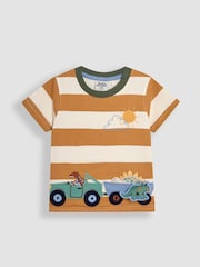 JoJo Maman Bébé Yellow Appliqué T-Shirt - Image 2 of 3