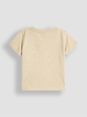 JoJo Maman Bébé Green Tropical Graphic 100% Cotton Printed & Plain T-Shirts 2 Pack - Image 5 of 7