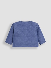 JoJo Maman Bébé Denim Dino Quilted Reversible Jacket - Image 3 of 7