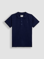 JoJo Maman Bébé Navy Classic Polo Shirt - Image 1 of 3