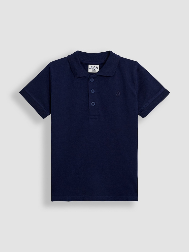 JoJo Maman Bébé Navy Classic Polo Shirt - Image 1 of 3