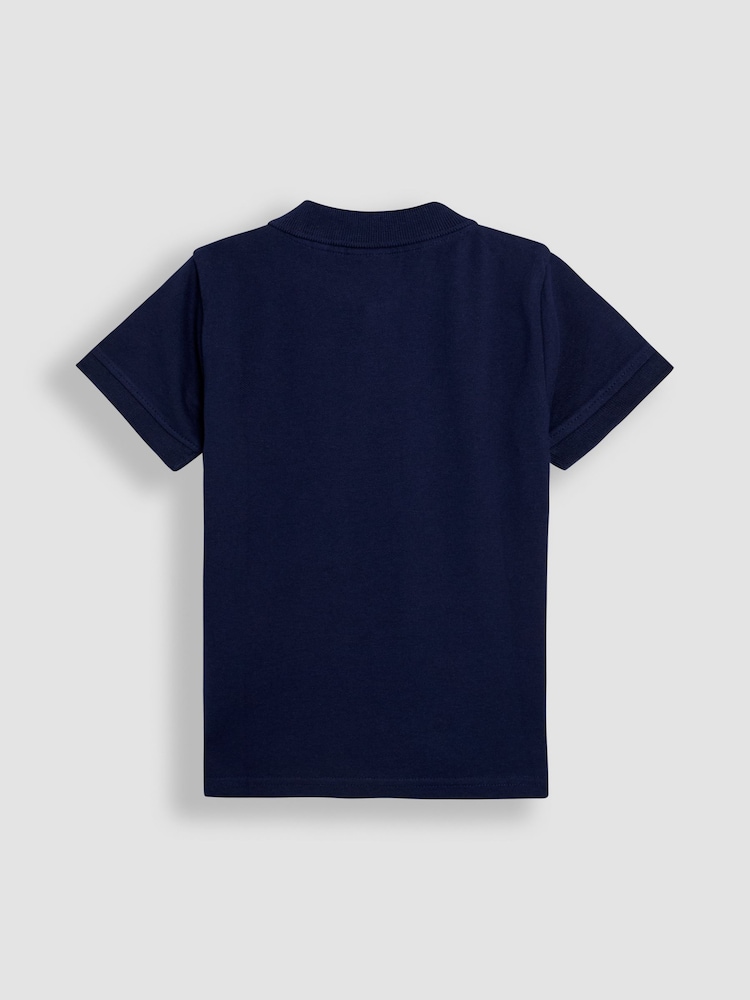 JoJo Maman Bébé Navy Classic Polo Shirt - Image 2 of 3