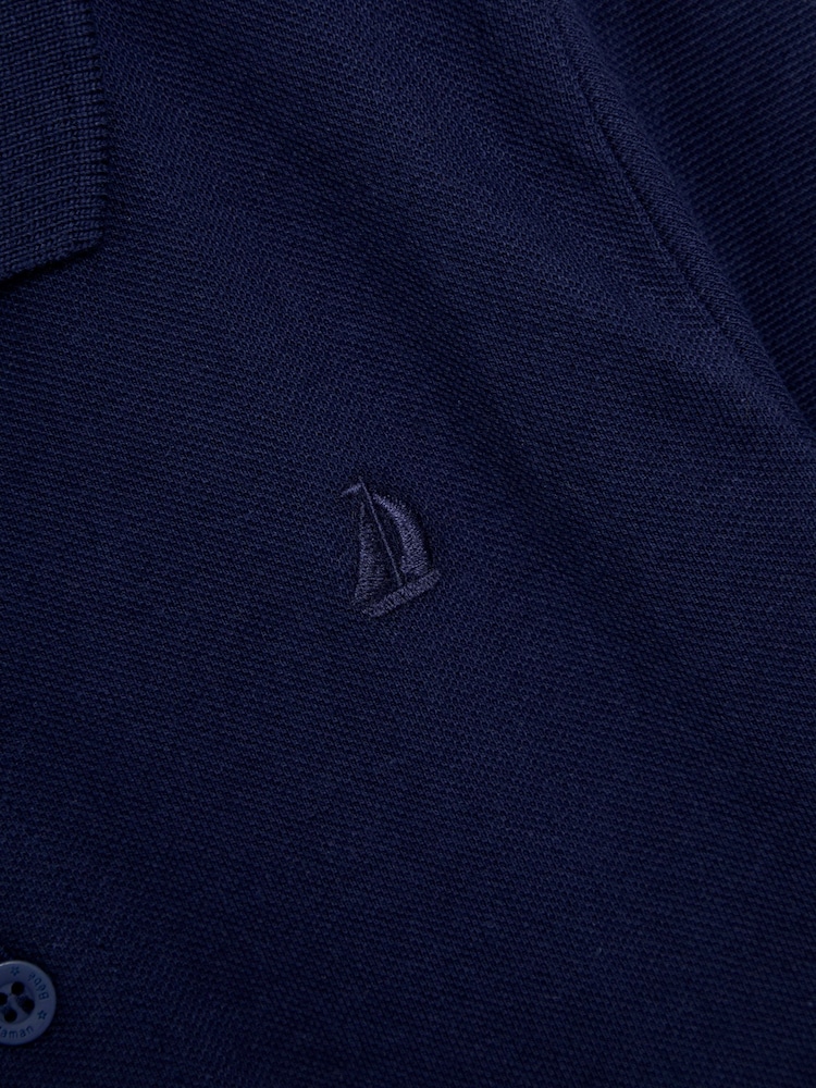 JoJo Maman Bébé Navy Classic Polo Shirt - Image 3 of 3