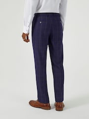 Skopes Blue Barron Check Tailored Fit Suit Trousers - Image 2 of 4