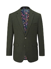 Skopes Dark Green Single Breasted Jude Tweed Suit Jacket - Image 5 of 6