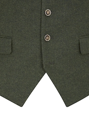 Skopes Green Jude Herringbone Single Breasted Suit Waistcoat - Image 5 of 5