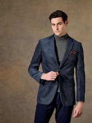 Skopes Blue Tailored Fit Hodgkinson Textured Jacket - Image 1 of 5