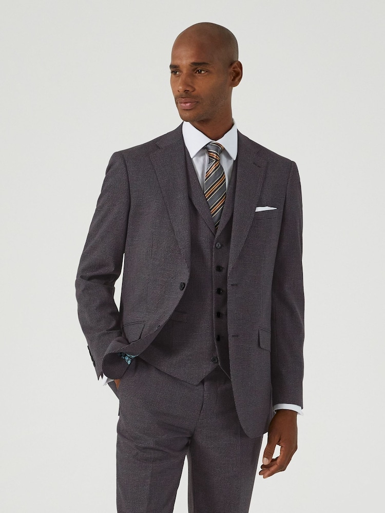 Skopes Grey Norris Check Tailored Fit Suit Jacket - Image 1 of 4