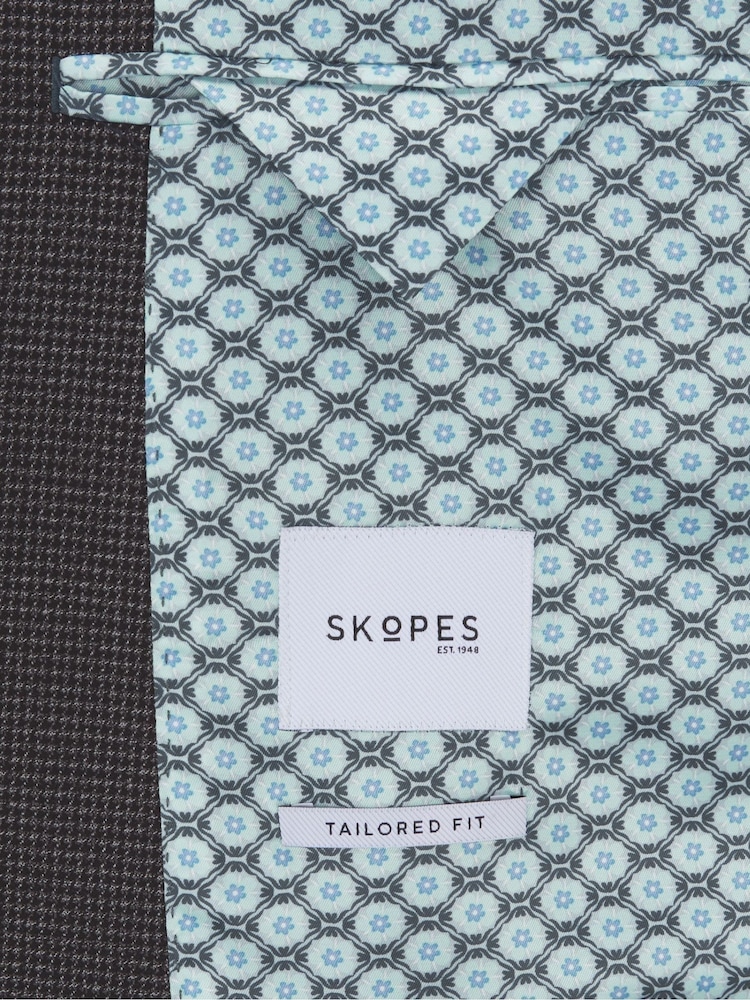 Skopes Grey Norris Check Tailored Fit Suit Jacket - Image 4 of 4