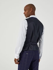 Skopes Blue Barron Check Single Breasted Suit Waistcoat - Image 2 of 4