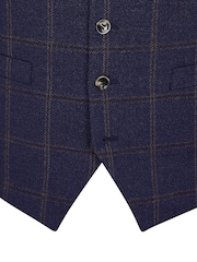 Skopes Blue Barron Check Single Breasted Suit Waistcoat - Image 4 of 4