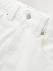 White 100% Cotton Micro Mini Denim Skirt - Image 7 of 8