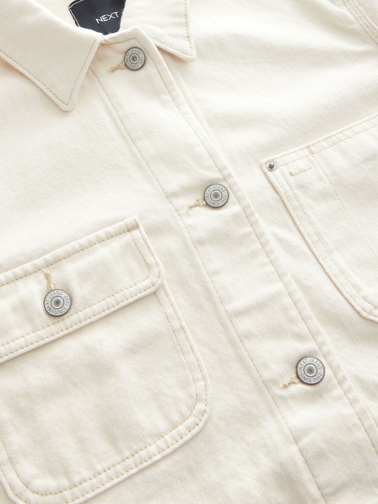 Ecru Denim Worker Jacket - Image 7 of 7