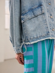 Bleach Oversized Denim 100% Cotton Jacket - Image 6 of 9