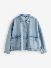 Bleach Oversized Denim 100% Cotton Jacket - Image 7 of 9