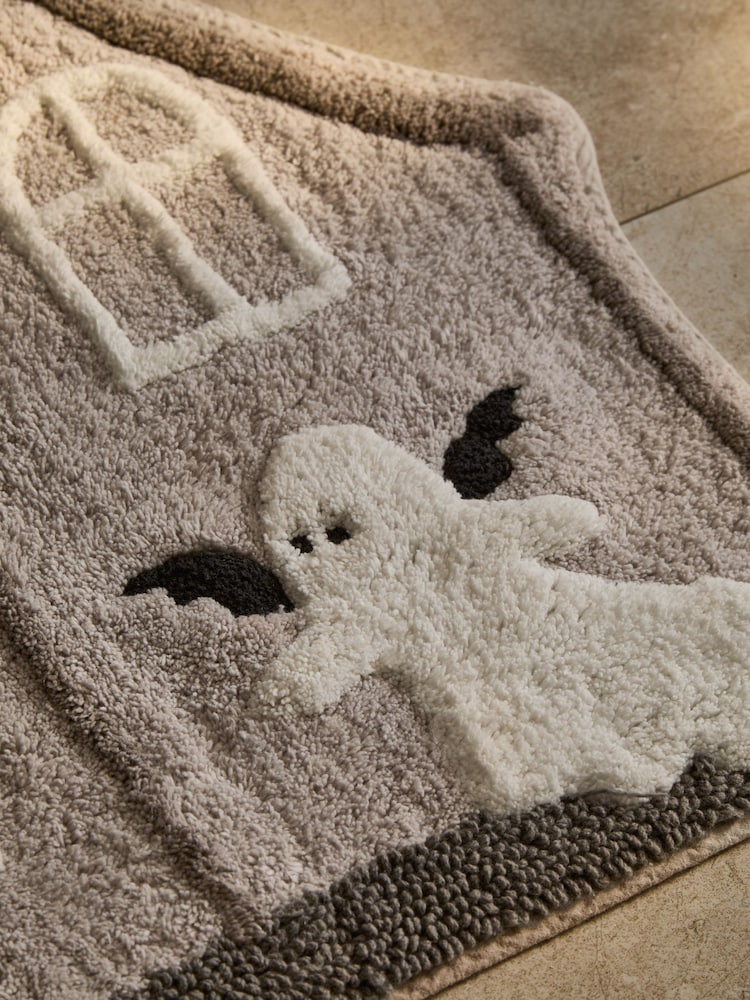 Grey Haunted House 100% Cotton Bath Mat - Image 2 of 4
