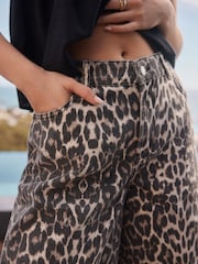 Imprimeu leopard - Pantaloni scurți Jort Denim lungi - Image 5 of 5
