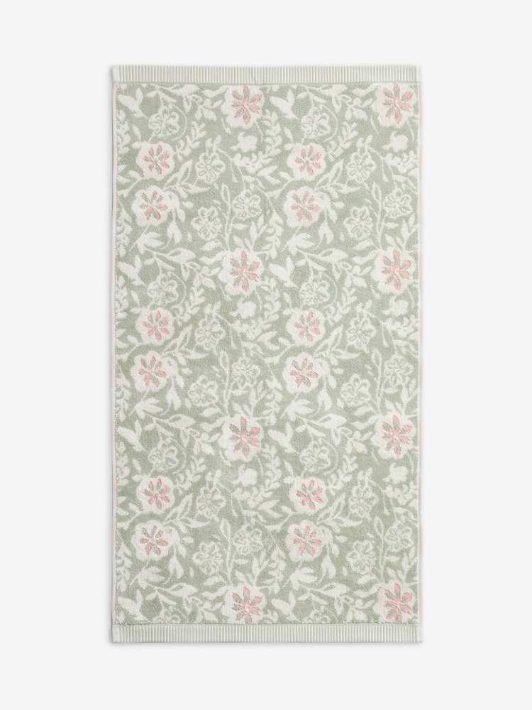 Toalha de algodão com estampa floral 100 - Imagem 1 de 2