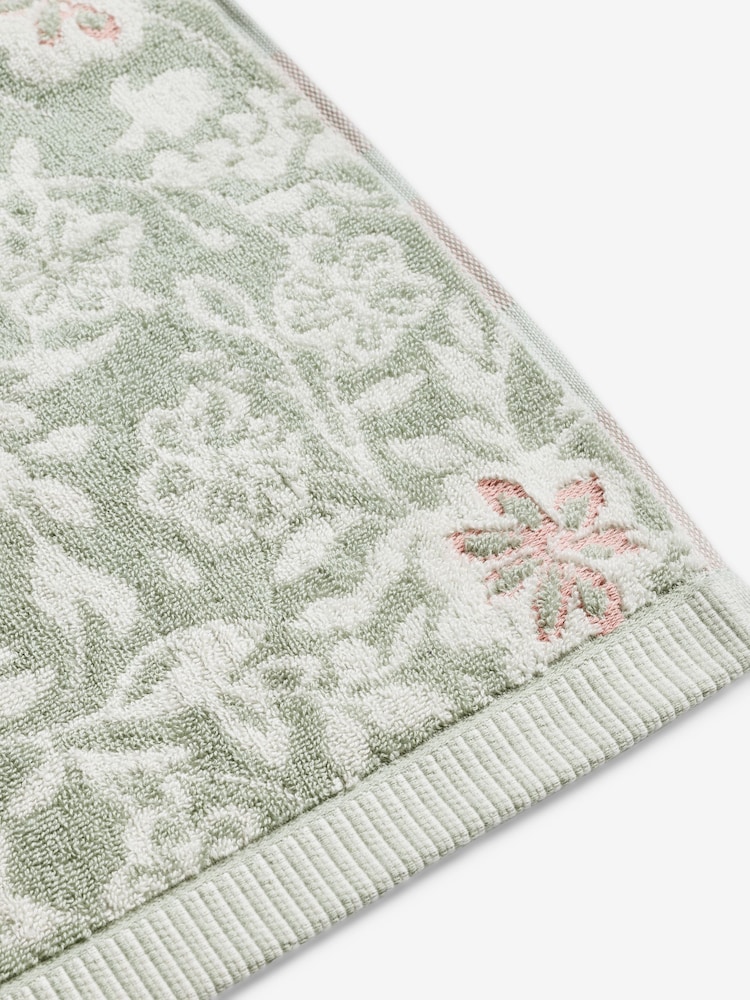 Toalha de algodão com estampa floral 100 - Imagem 2 de 2