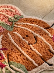 Orange Autumn Pumpkin 100% Cotton Bath Mat - Image 2 of 4