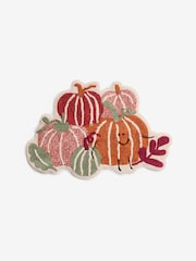 Orange Autumn Pumpkin 100% Cotton Bath Mat - Image 4 of 4