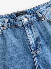Dark Blue Longline Jort Denim Shorts - Image 6 of 7
