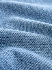 Dark Blue Longline Jort Denim Shorts - Image 7 of 7