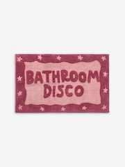 Pink Bathroom Disco Bath 100% Cotton Mat - Image 1 of 2