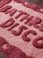 Pink Bathroom Disco Bath 100% Cotton Mat - Image 2 of 2