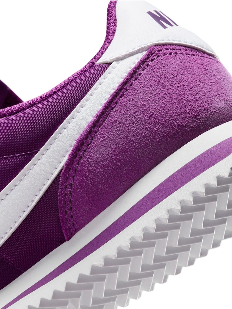 Nike Purple White Youth Cortez Trainers - Image 10 of 10