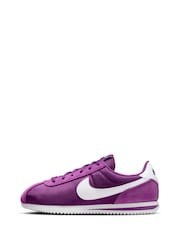 Nike Purple White Youth Cortez Trainers - Image 2 of 10