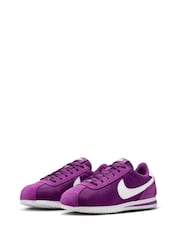Nike Purple White Youth Cortez Trainers - Image 5 of 10