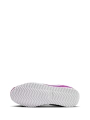 Nike Purple White Youth Cortez Trainers - Image 8 of 10