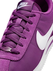 Nike Purple White Youth Cortez Trainers - Image 9 of 10