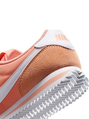 Nike Pink White Youth Cortez Trainers - Image 9 of 10