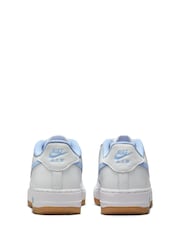 Nike Grey Pyschic Blue Youth Air Force 1 LV8 Trainers - Image 4 of 9