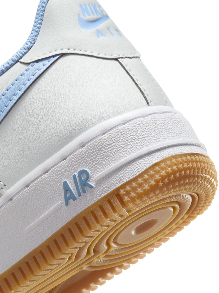 Nike Grey Pyschic Blue Youth Air Force 1 LV8 Trainers - Image 9 of 9