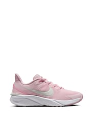 Nike Pink Foam/White Youth Star Runner 4 Trainers - Image 1 of 11