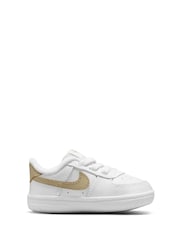 Nike White Natural Air Force 1 Crib Trainers - Image 1 of 8