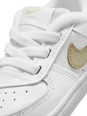 Nike White Natural Air Force 1 Crib Trainers - Image 5 of 8
